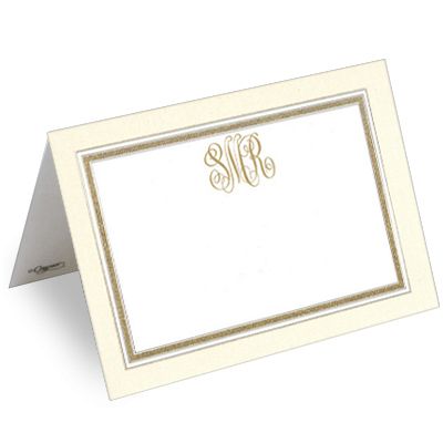 Gold Bordered Personalized Place Cards